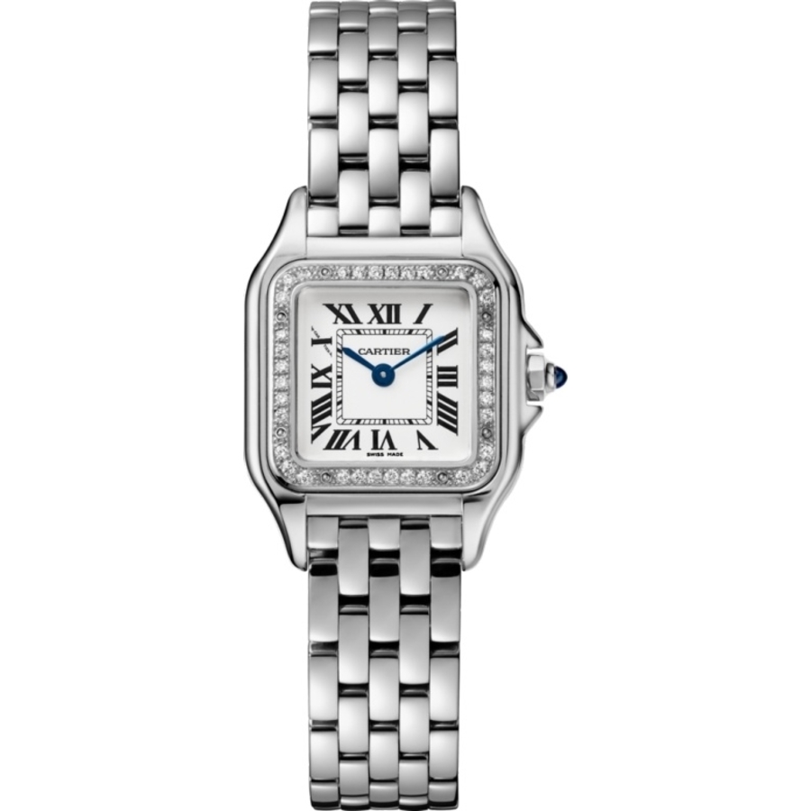 Cartier Panthère W4PN0007 Stainless Steel 22mm Watch With Silver Dial
