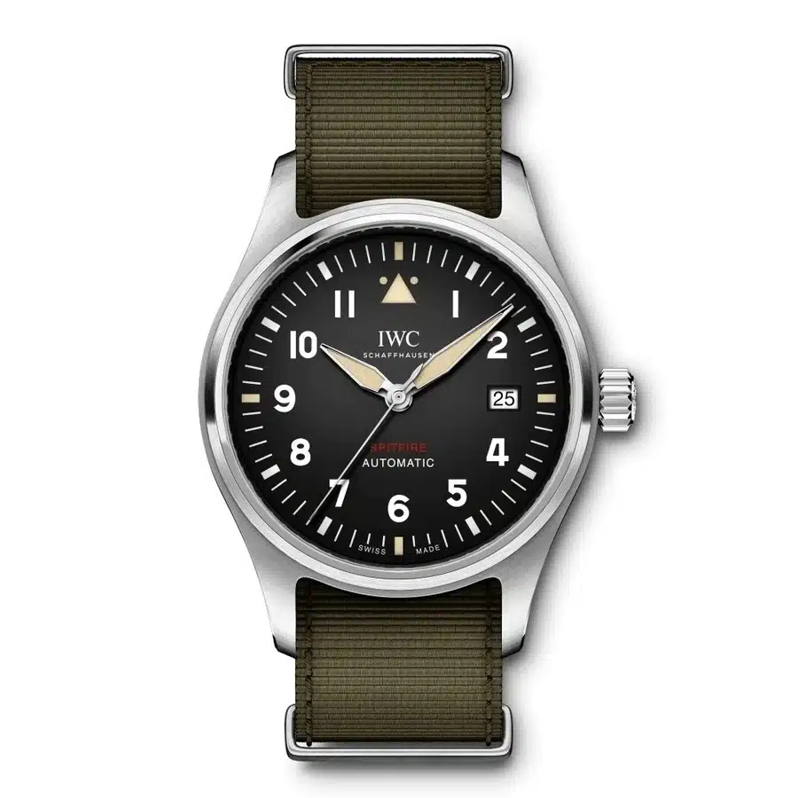 IWC Pilot Stainless Steel With Green Textile Watch IW326801