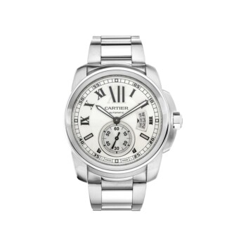 Cartier Calibre de Cartier White Roman Dial Stainless Steel W7100015
