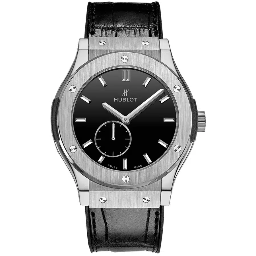 Hublot Classic Fusion Ultra Thin Titanium Automatic Black Dial Men's Watch 545.NX.1270.LR