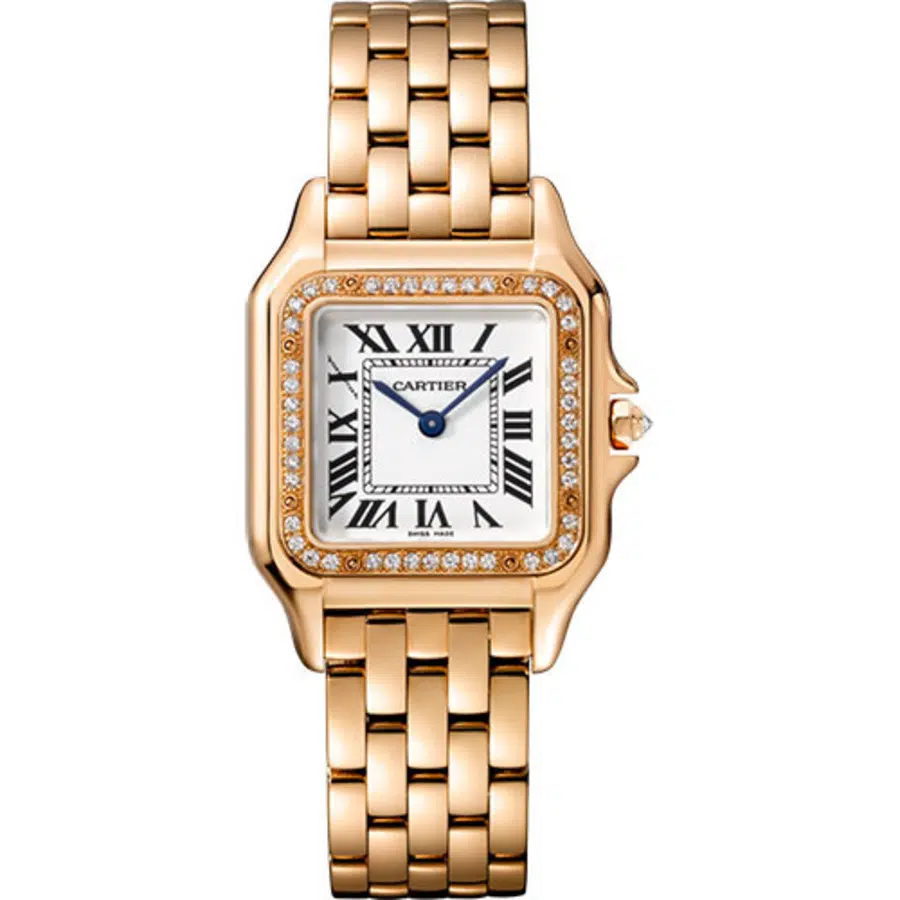 Cartier RG Panther Silver Dial 27mm WJPN0009 with Diamond Bezel