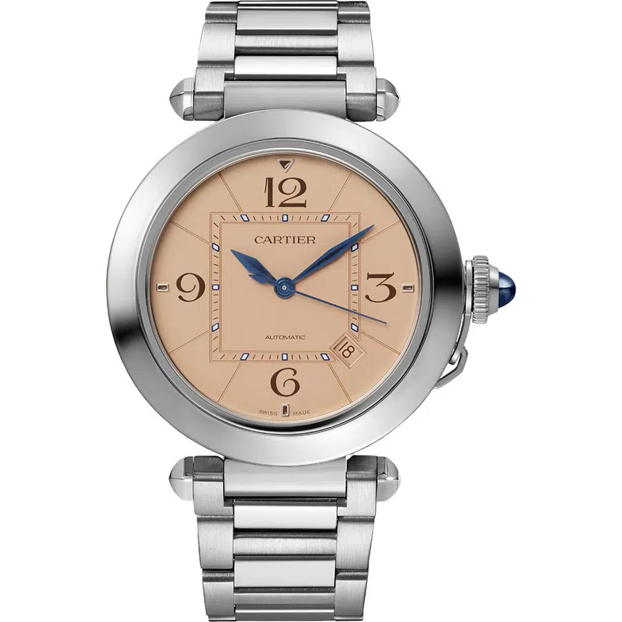 Cartier Steel Pasha 41mm Salmon Dial WSPA0040 Watch 2024