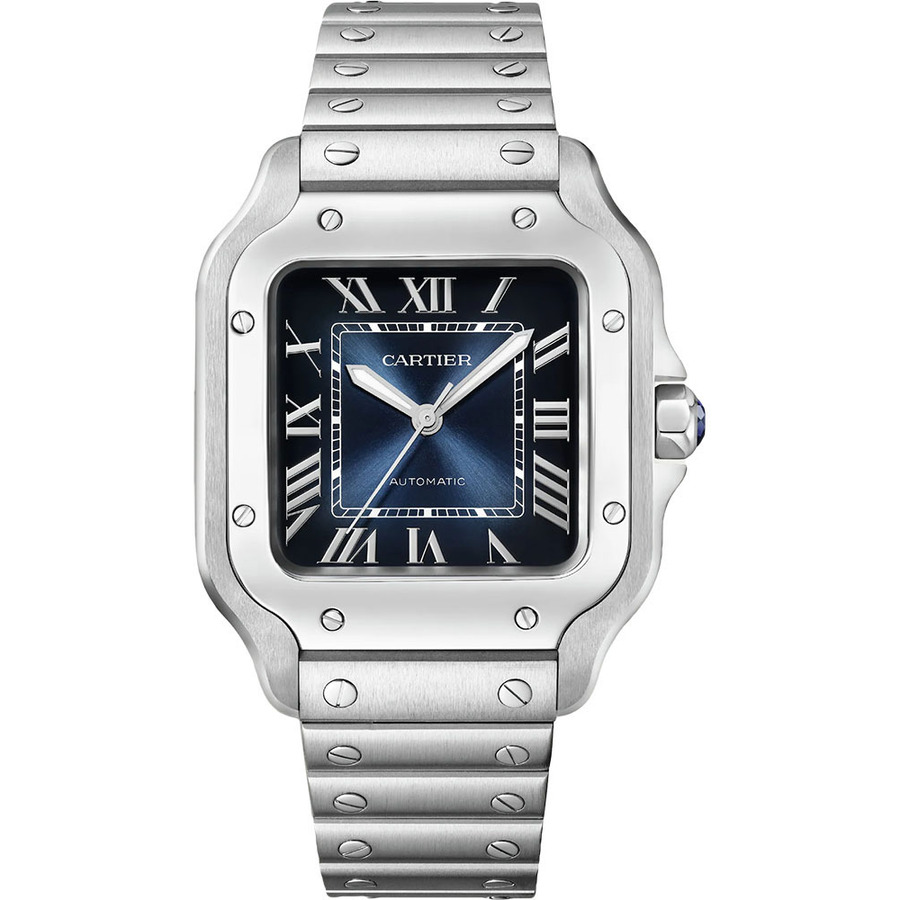 Cartier Santos 35mm Steel WSSA0063 Watch Roman Blue Dial 2024