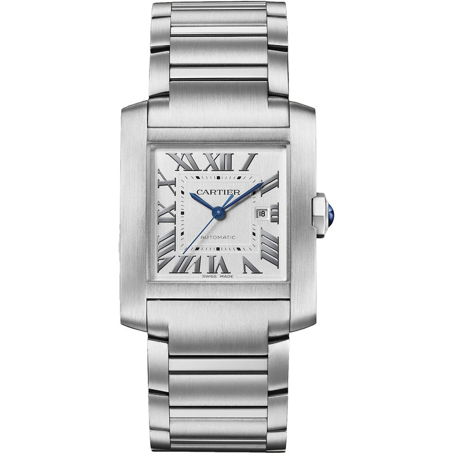 images Cartier Tank Francaise Steel 36mm Large WSTA0067 Dial Silver Watch 2024