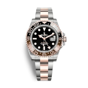 Rolex Black Dial GMT-Master II 126711CHNR “Root Beer” Stainless Steel & Rose Gold Oyster Bracelet Watch