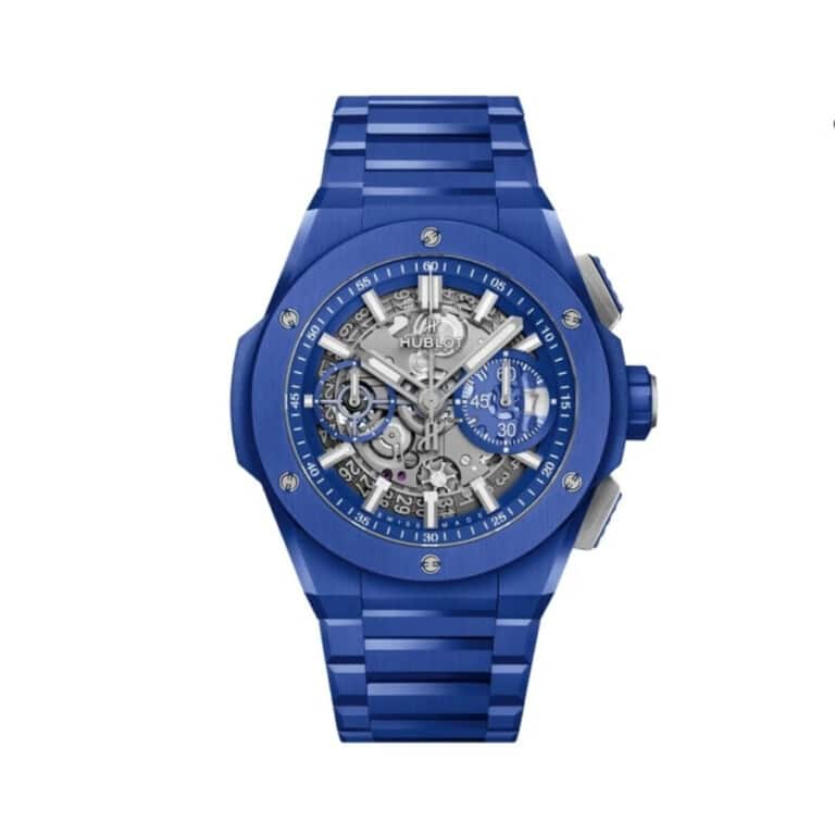 Hublot Big Bang 42mm 451.EX.5129.EX Blue Ceramic Watch Skeleton Dial