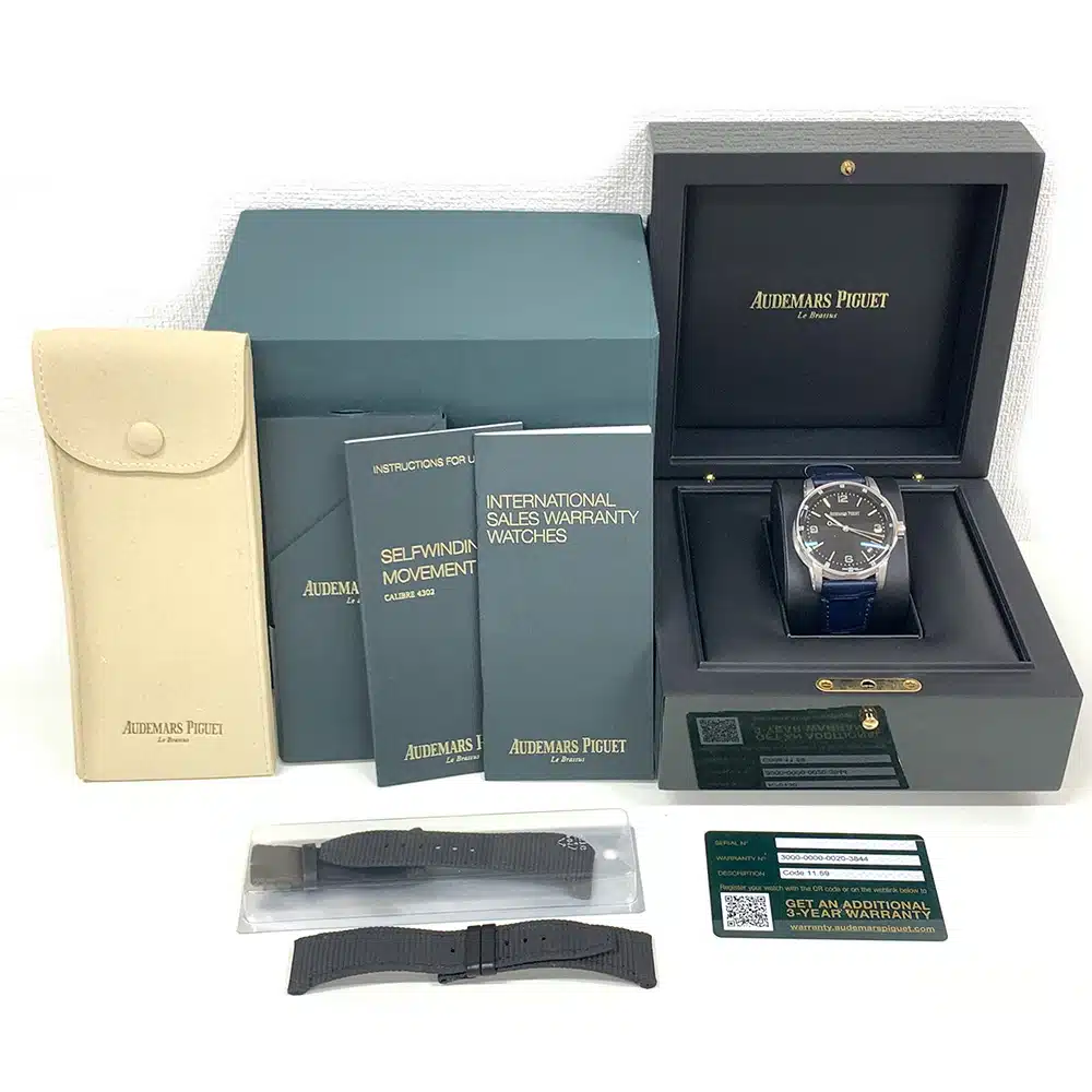 Audemars Piguet Blue Dial Code 11.59 15210BC.OO.A002CR.01 White Gold with Blue Leather Watch MINT 2020 – image 8