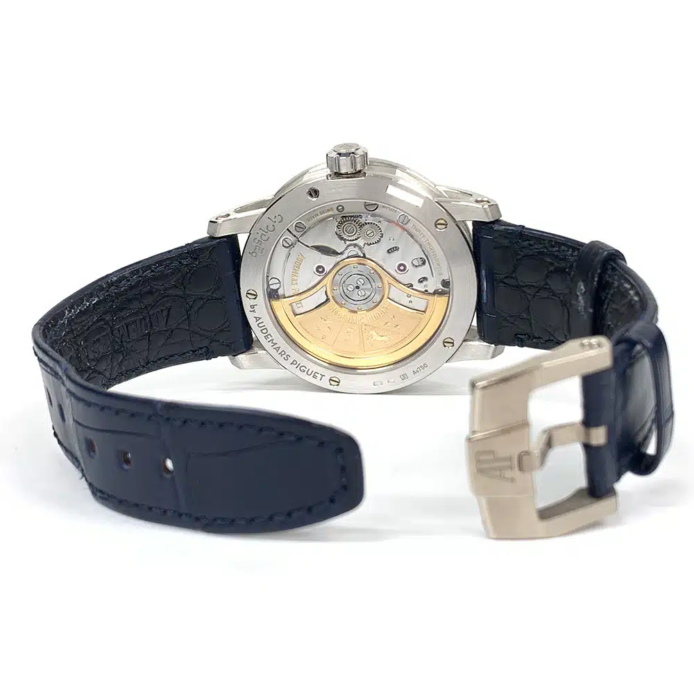 Audemars Piguet Blue Dial Code 11.59 15210BC.OO.A002CR.01 White Gold with Blue Leather Watch MINT 2020 – image 5