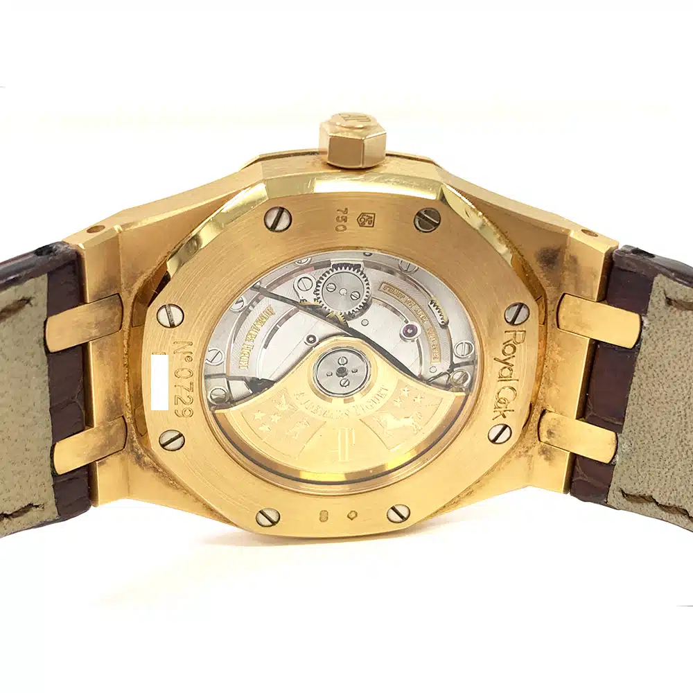 Audemars Piguet Royal Oak Black Dial 39mm 15300OR.OO.D088CR.02 Rose Gold With Brown Leather Watch – image 5