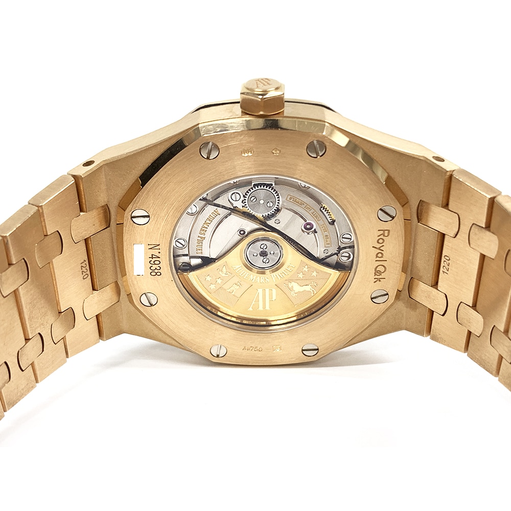 Audemars Piguet Royal Oak 15400OR.OO.1200OR.01 Rose Gold Watch Black Dial 2017