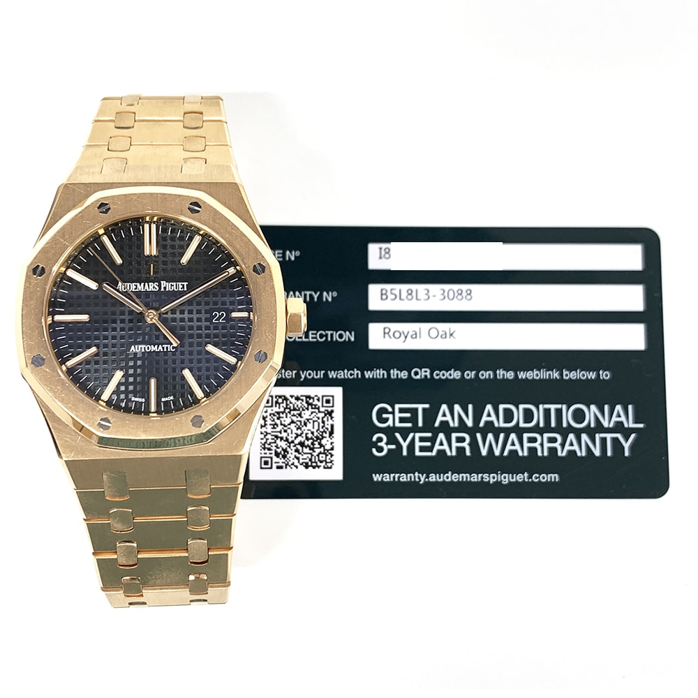 AP Royal Oak 15400OR.OO.1200OR.01 Rose Gold Watch Black Dial