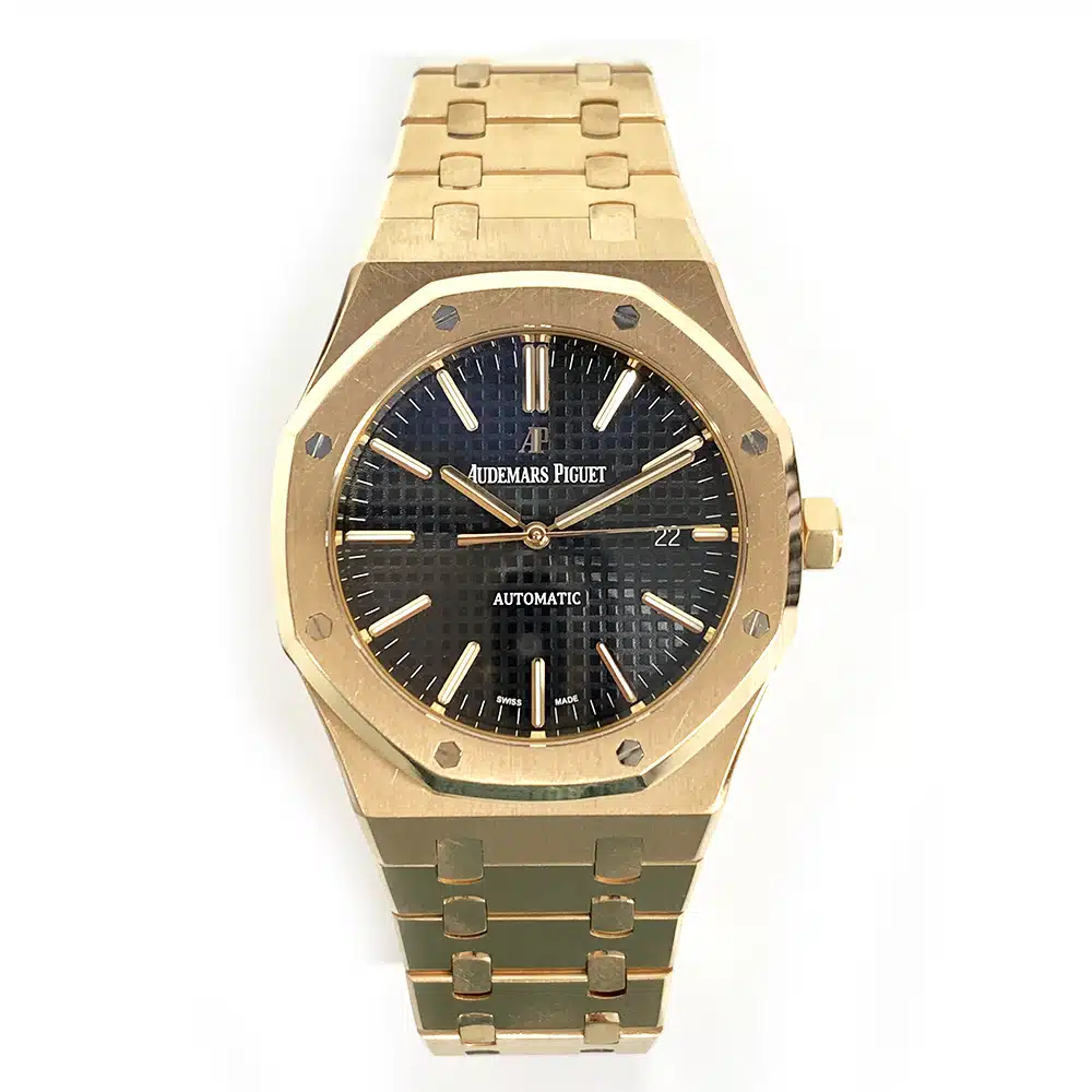 Audemars Piguet Royal Oak 15400OR.OO.1200OR.01 Rose Gold Watch Black Dial