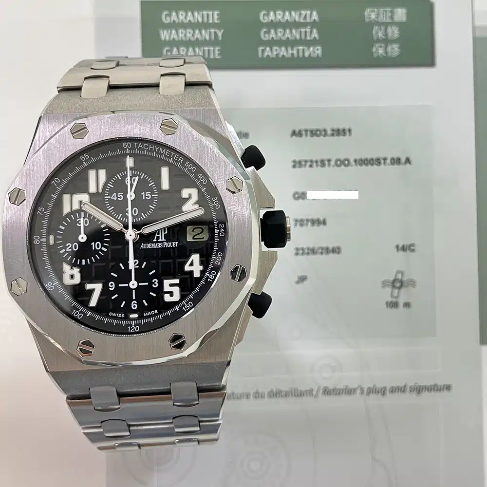 Audemars Piguet Royal Oak Offshore Chrono 25721ST.OO.1000ST.08.A 44mm Stainless Steel Watch Black Dial