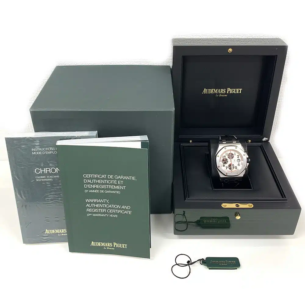 Audemars Piguet Royal Oak Offshore White Dial 42mm 26170ST.OO.D101CR.02 Stainless Steel Black Leather Watch 2013 – image 8