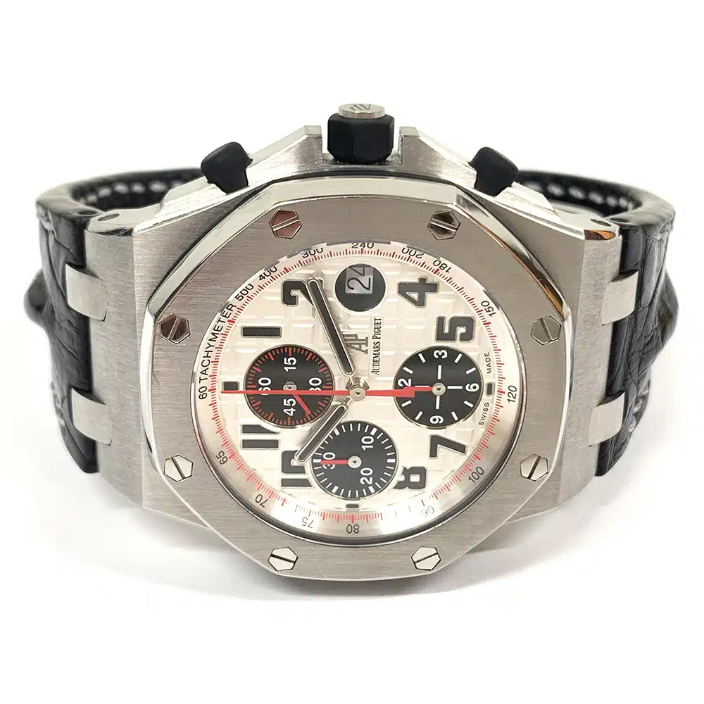 Audemars Piguet Royal Oak Offshore White Dial 42mm 26170ST.OO.D101CR.02 Stainless Steel Black Leather Watch 2013 – image 3