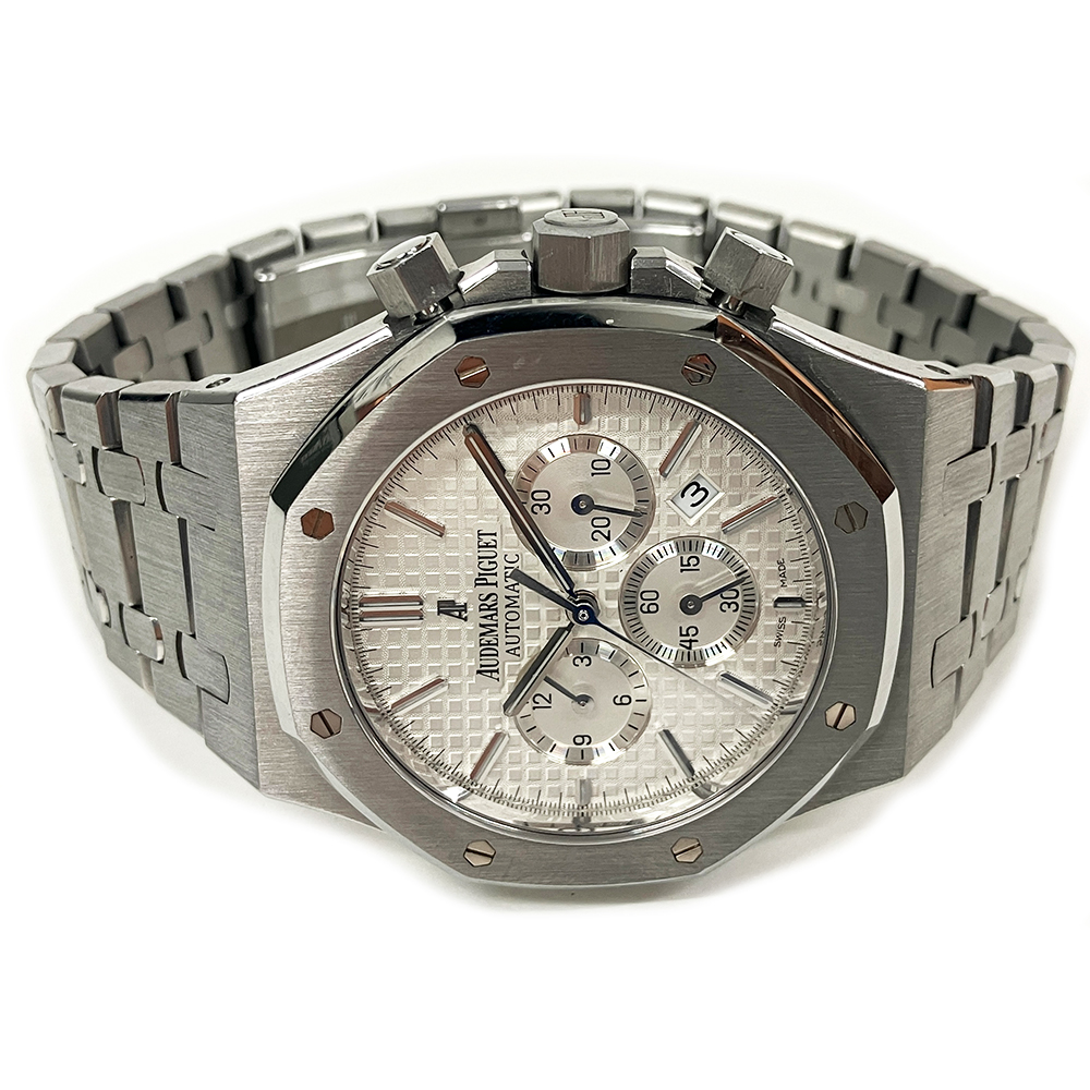 Audemars Piguet Royal Oak Chrono 41mm 26320ST.OO.1220ST.02 Stainless Steel Watch Silver Dial MINT 2012