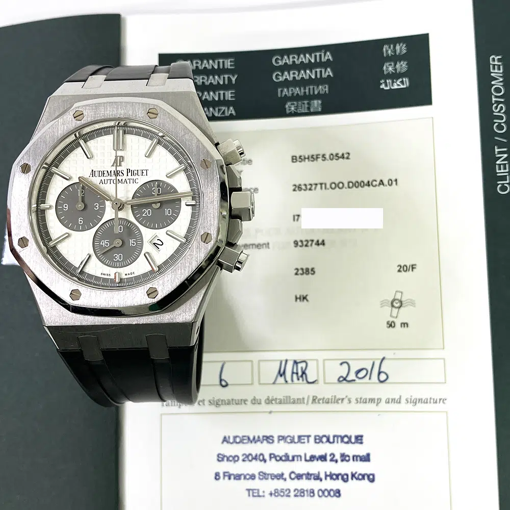 Audemars Piguet Royal Oak Chronograph 26327TI.OO.D004CA.01 Titanium with Black Rubber Watch 2016 – image 3