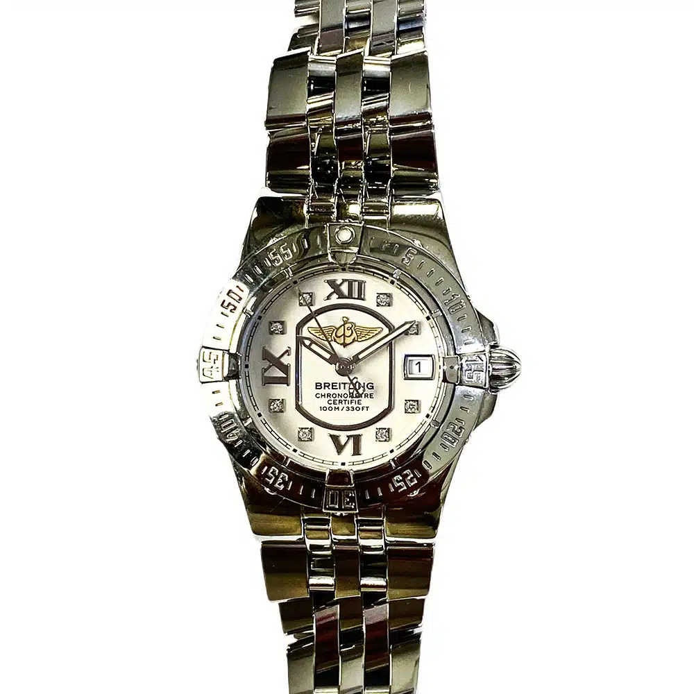 Breitling A7140C2/G661/368A 30mm Stainless Steel Watch Silver Dial