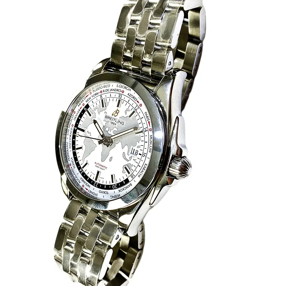 Breitling Galactic Unitime WB3510U0/A777/375A Stainless Steel Watch – image 4