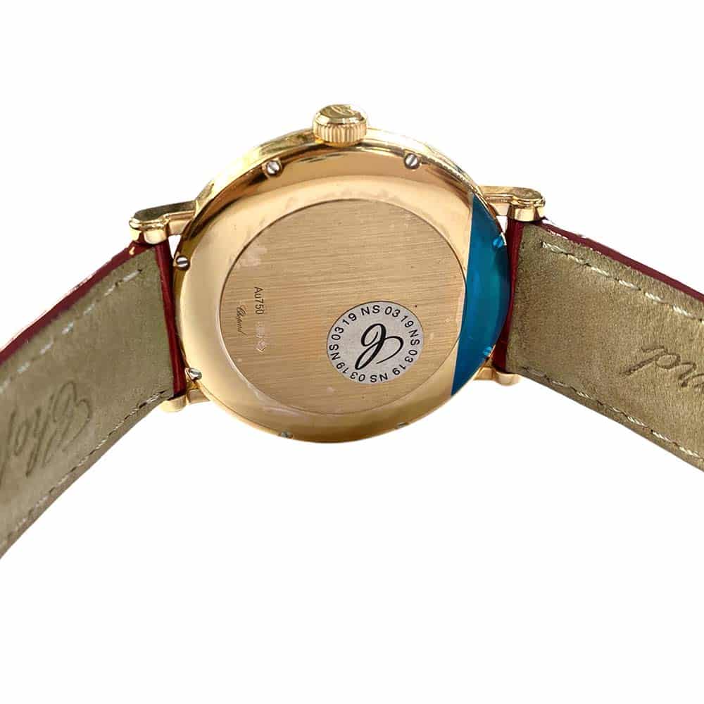Chopard Classic 36mm 163154-5208 Rose Gold With Red Leather Watch Red Dial