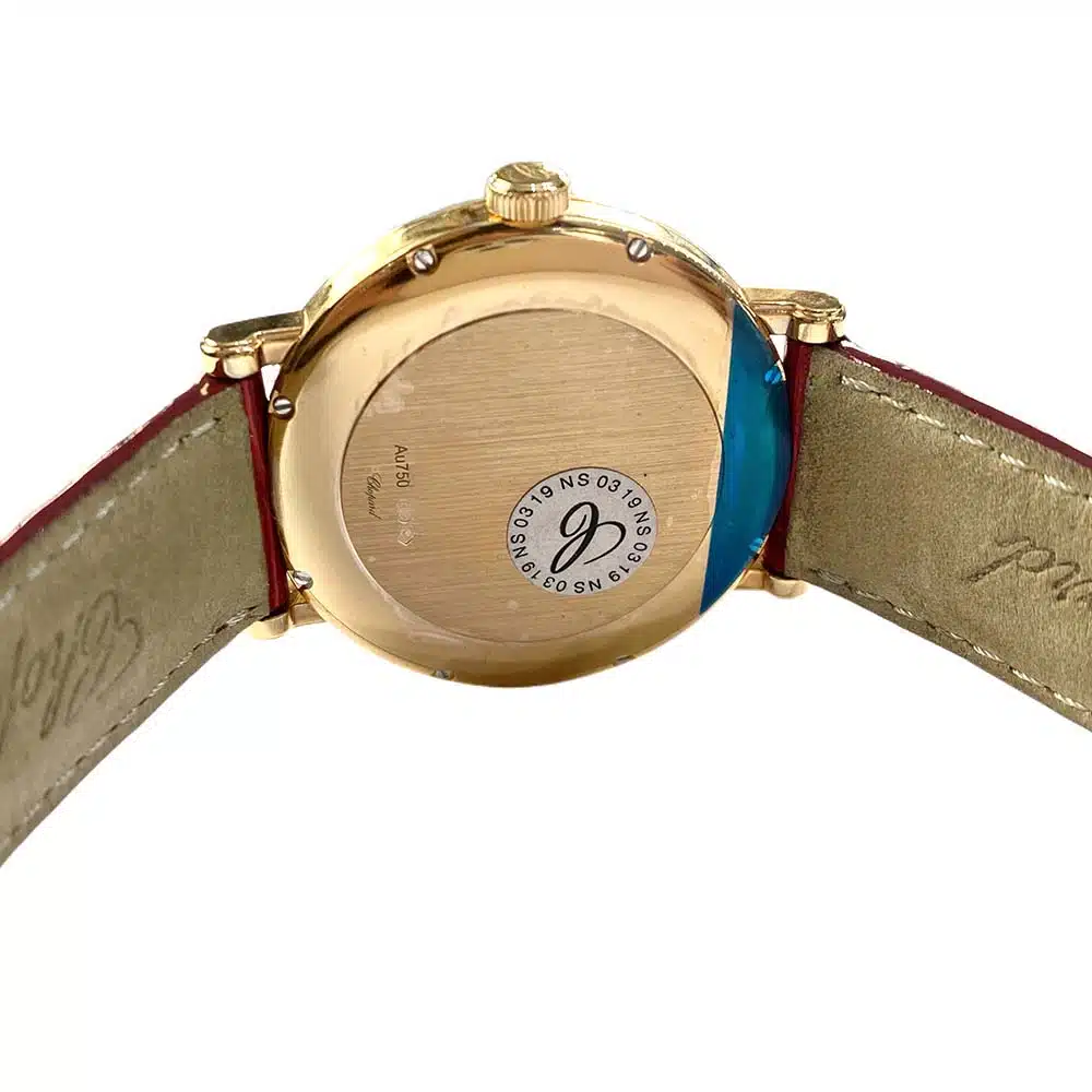 Chopard Classic 36mm 163154-5208 Rose Gold With Red Leather Watch Red Dial – image 4