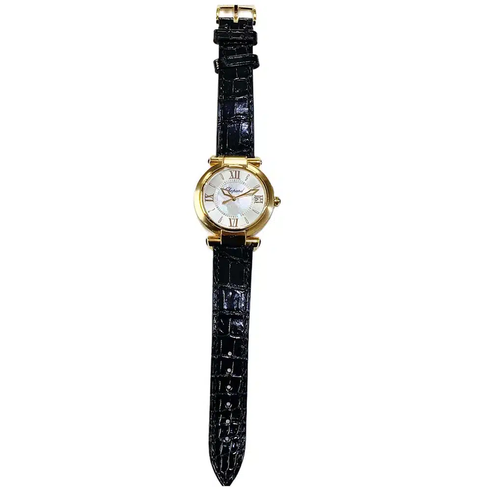 Chopard Imperiale Black 384822-5001 Rose Gold with Black Alligator Leather Watch – image 3