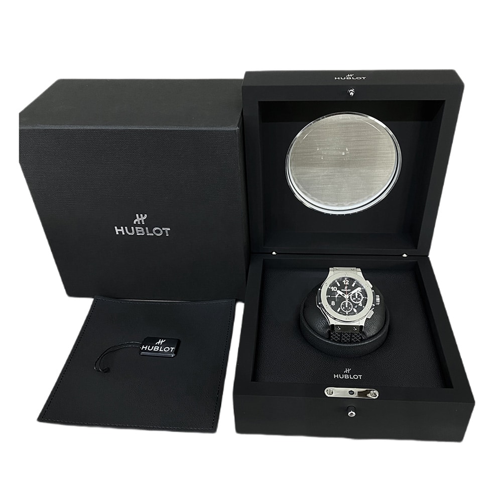 Hublot Big Bang Black Dial Automatic 301.SX.130.RX Stainless with Black Rubber Watch