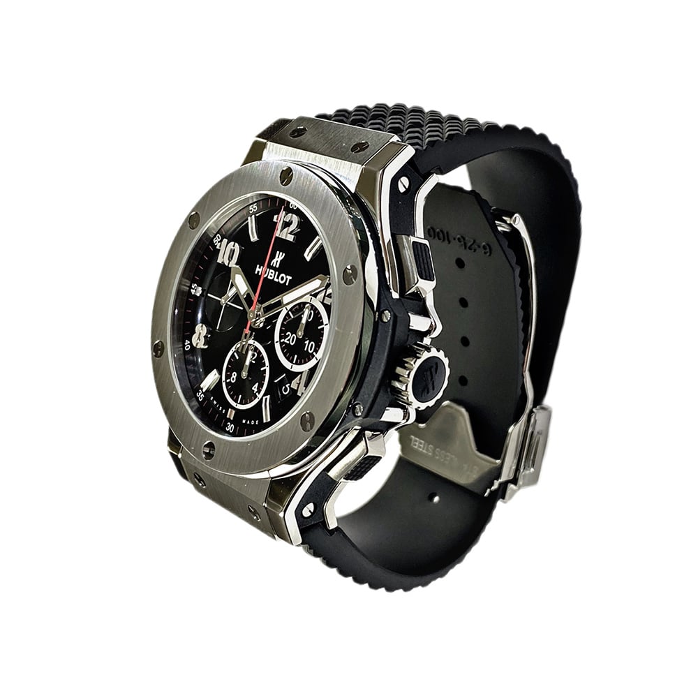 Hublot Big Bang Black Dial Automatic 301.SX.130.RX Stainless with Black Rubber Watch