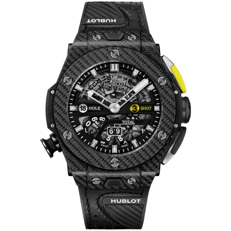 Hublot Big Bang Unico Golf Black 45 416.YT.1120.VR Carbon With Black Calfskin Leather Watch