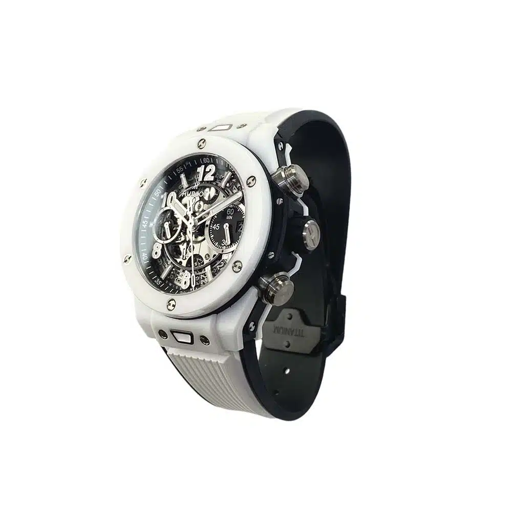 Hublot 441.HX.1171.RX Big Bang Unico White Ceramic With White Rubber Watch – image 4