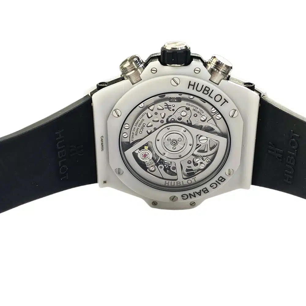 Hublot 441.HX.1171.RX Big Bang Unico White Ceramic With White Rubber Watch – image 5