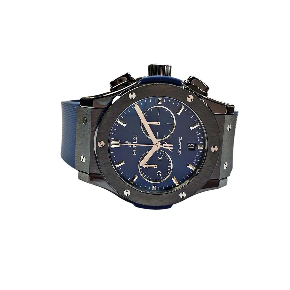 Hublot Classic Fusion Chronograph 541.CM.7170.RX ceramic watch, dial detail