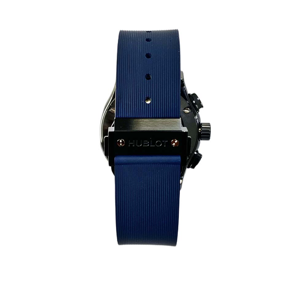 Hublot Classic Fusion Chronograph 541.CM.7170.RX Ceramic With Blue Rubber Watch Blue Index Dial
