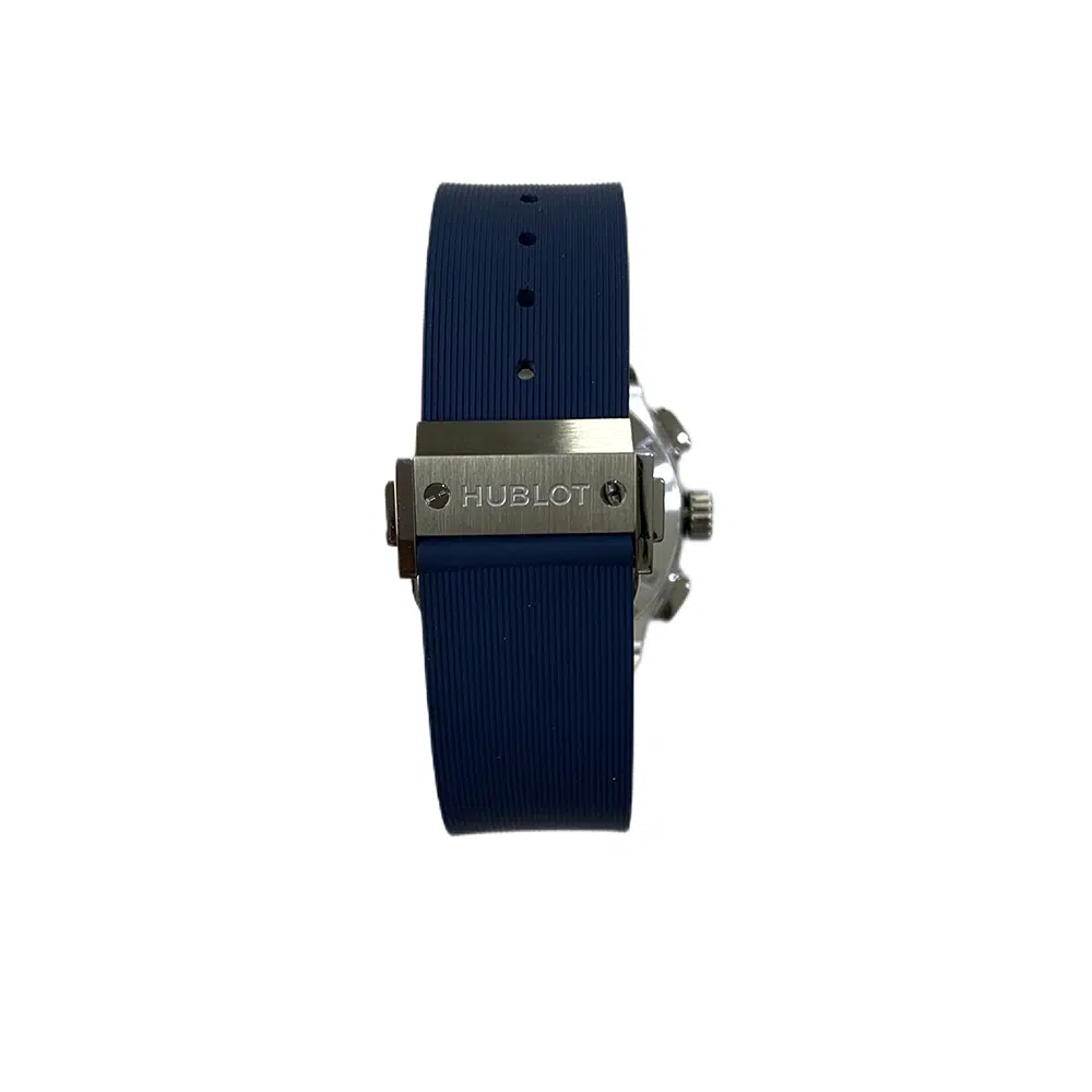 Hublot Classic Fusion Chronograph Blue 541.NX.7170.RX Titanium With Blue Rubber Watch Blue Dial – image 5