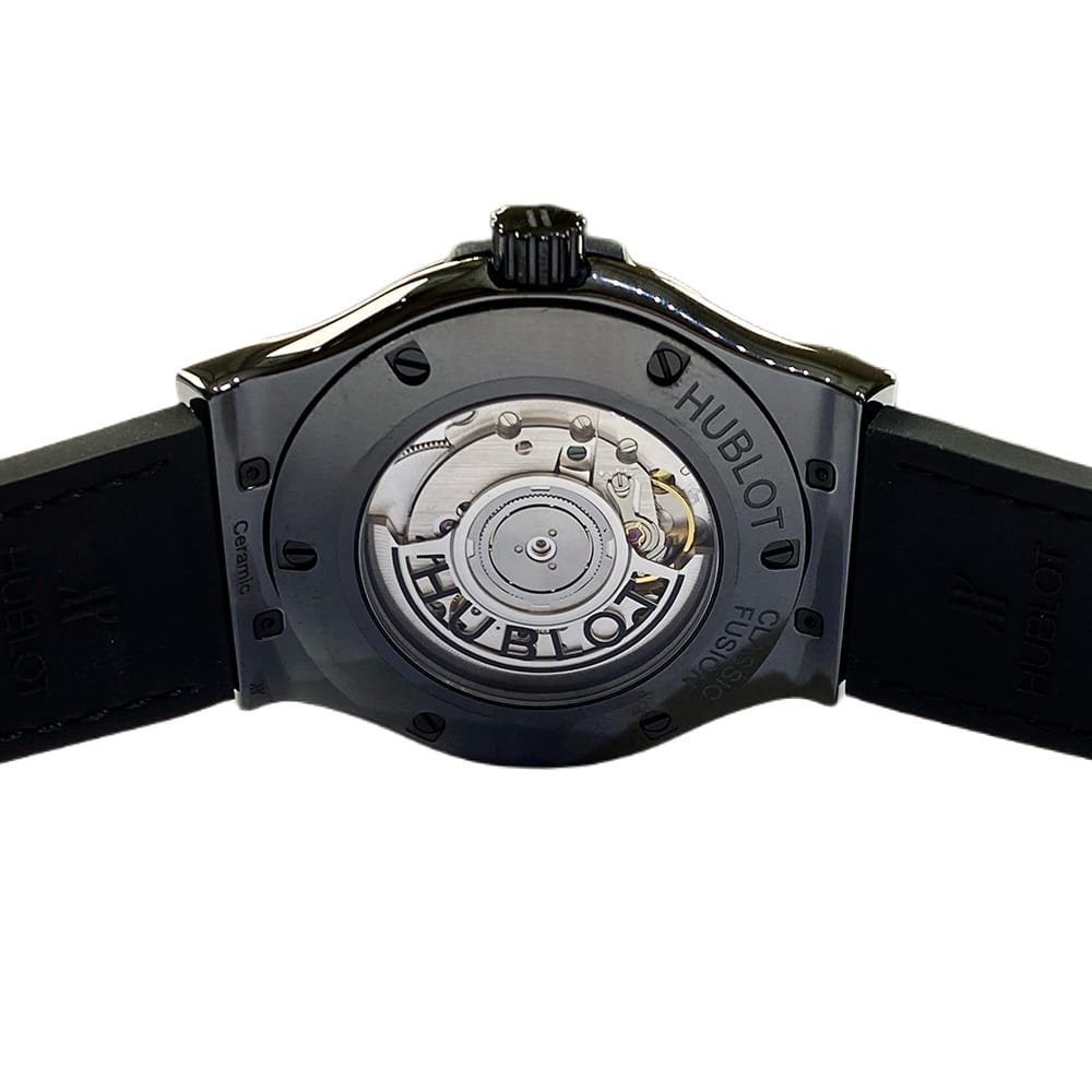 Hublot Classic Fusion Gold 542.CX.0660.LR Ceramic With Black Leather Watch