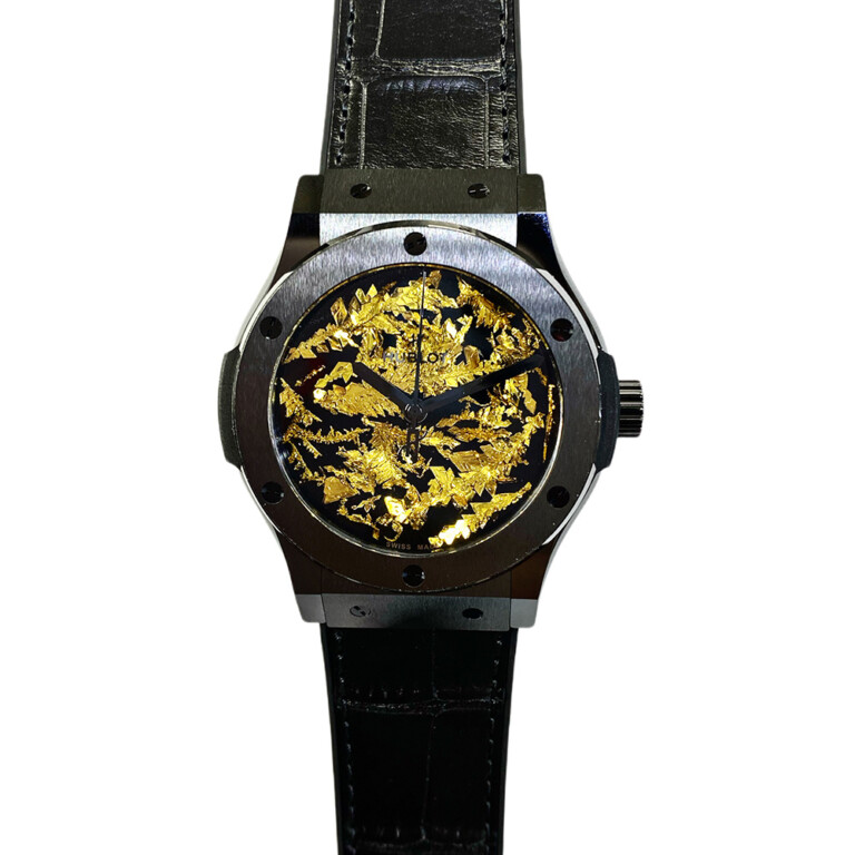Hublot Classic Fusion Gold 542.CX.0660.LR Ceramic With Black Leather Watch