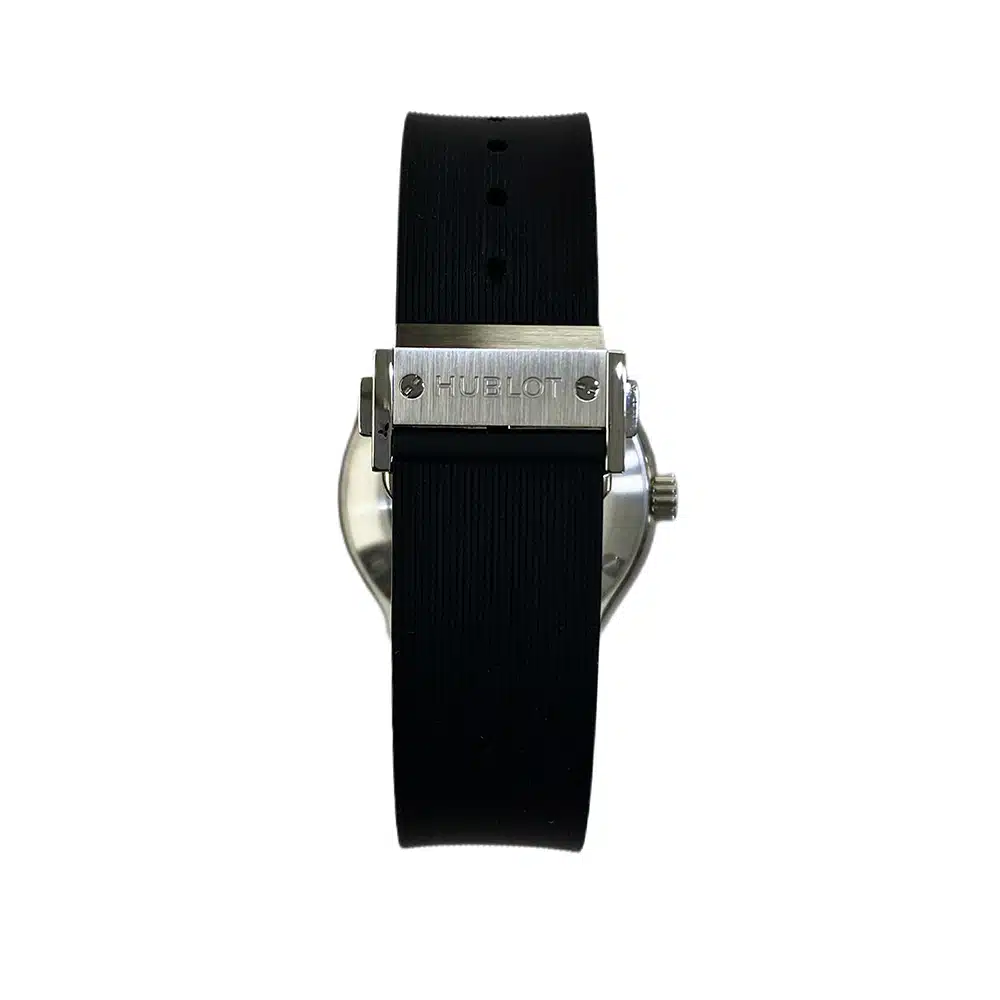 Hublot Classic Fusion 38mm 565.NX.1470.RX Titanium With Black Rubber Watch Black Dial – image 4