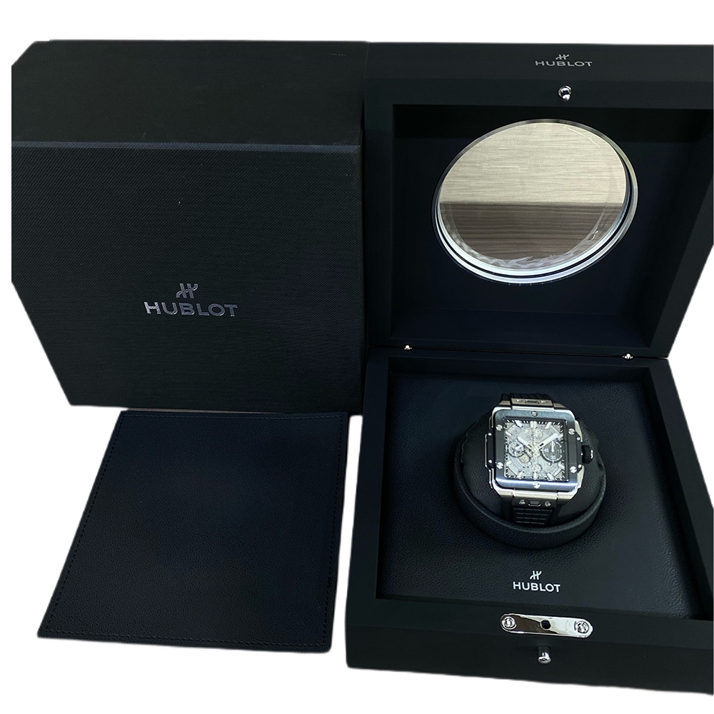 Hublot Square Bang Unico 42mm 821.NM.0170.RX Titanium with Black Rubber Watch