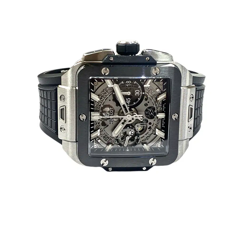 Hublot Square Bang Unico 42mm 821.NM.0170.RX Titanium with Black Rubber Watch – image 3