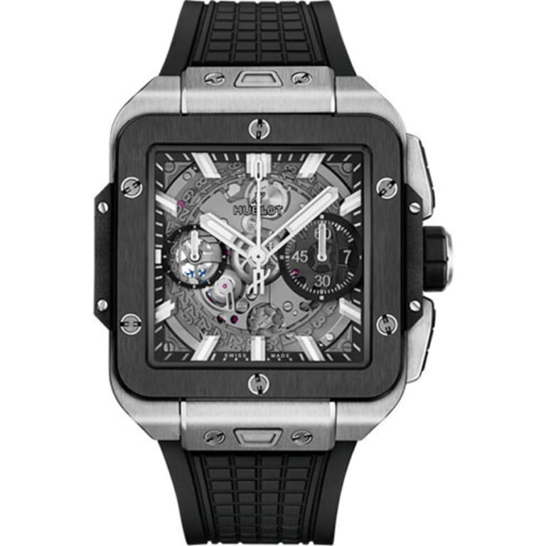 Hublot Square Bang Unico 42mm 821.NM.0170.RX Titanium with Black Rubber Watch