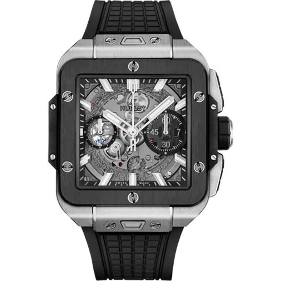 Hublot Square Bang Unico 42mm 821.NM.0170.RX Titanium with Black Rubber Watch