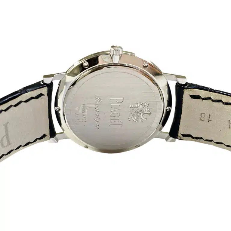 Piaget Altiplano 34mm G0A36128 White Gold with Black Crocodile Leather Watch Pave Diamond Dial 2018 – image 6
