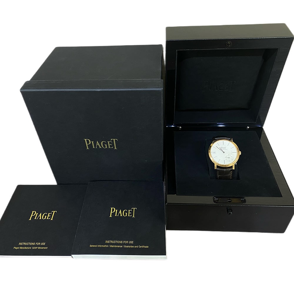Piaget Altiplano G0A38131 Rose Gold with Brown Leather Watch Silver Dial 2018