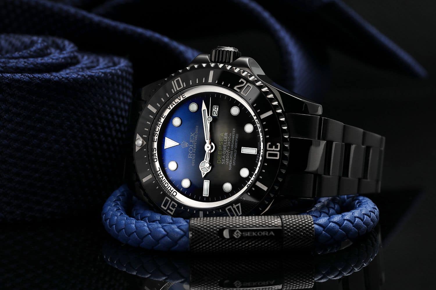 Rolex D-Blue Sea-Dweller Deepsea Black PVD/DLC Coating 116660 MINT