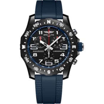 Breitling Endurance Pro X82310D51B1S2 Breitlight Case With Blue Rubber Watch Black Dial