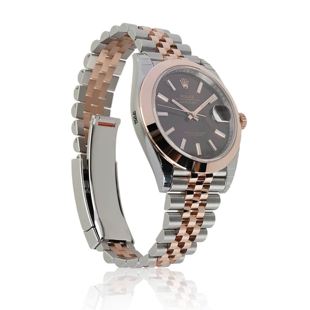 Rolex Datejust 41mm Steel & Rose Gold Watch Chocolate Dial 126301 - 2017