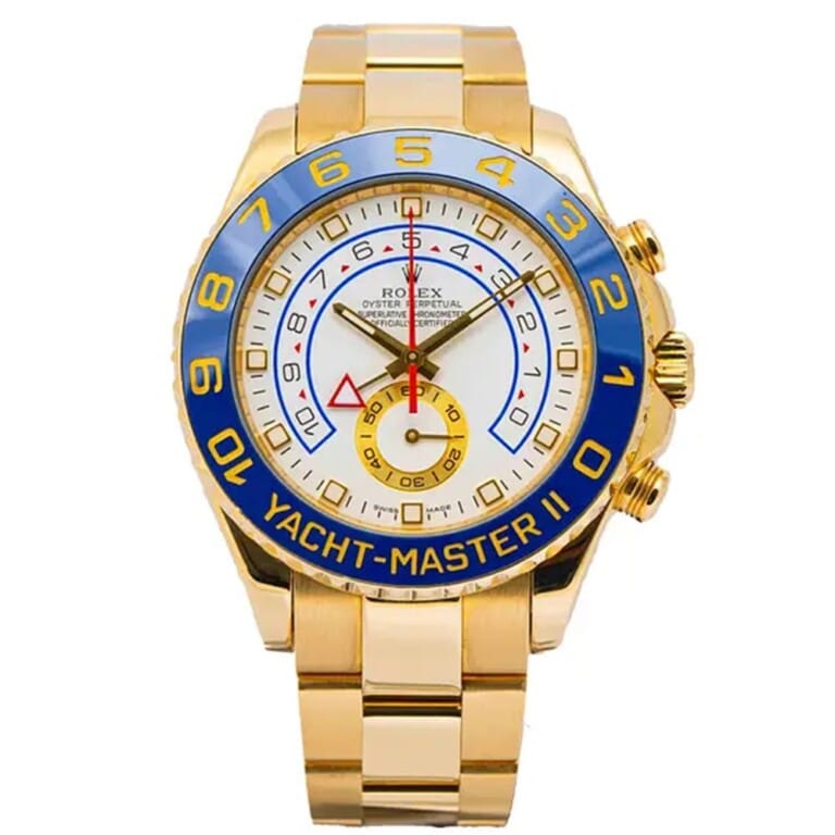 Rolex Yacht-Master II 116688 yellow gold watch, white dial