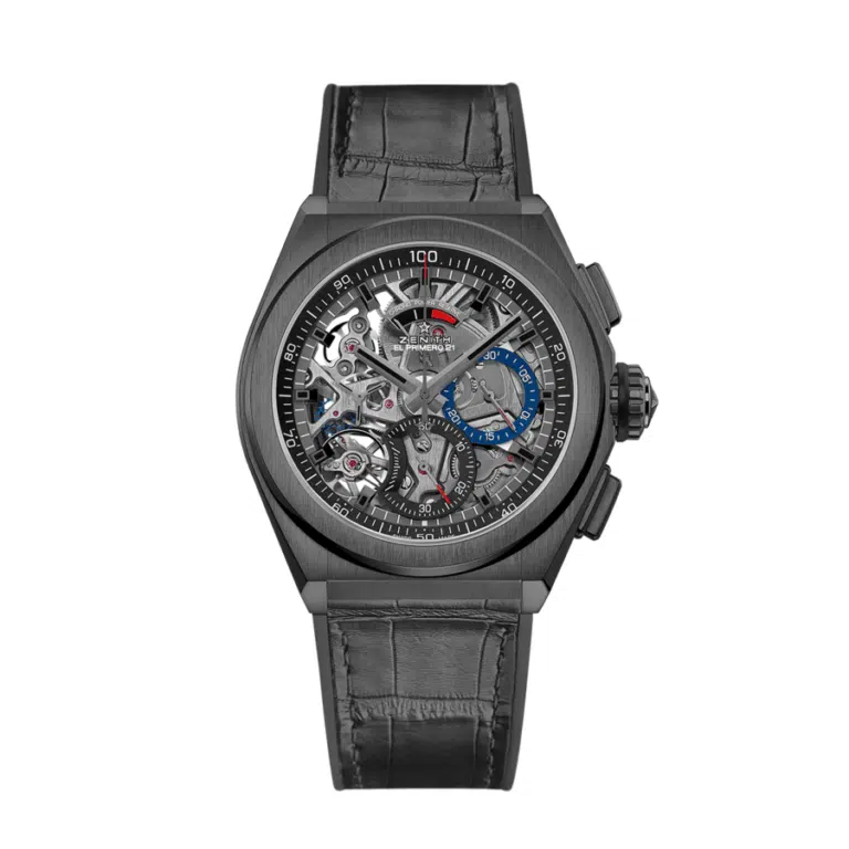 Zenith Defy El Primero 49.9000.9004/78.R582 Black Ceramic with Black Leather Watch 2024