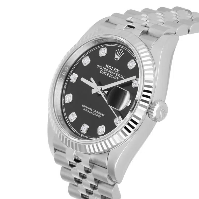 Rolex Datejust 126234 Steel 36mm Black Diamond Dial Jubilee Bracelet Box/Papers – image 3