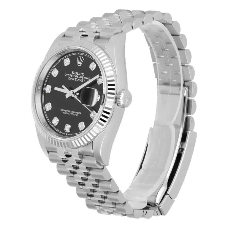 Rolex Datejust 126234 Steel 36mm Black Diamond Dial Jubilee Bracelet Box/Papers – image 4